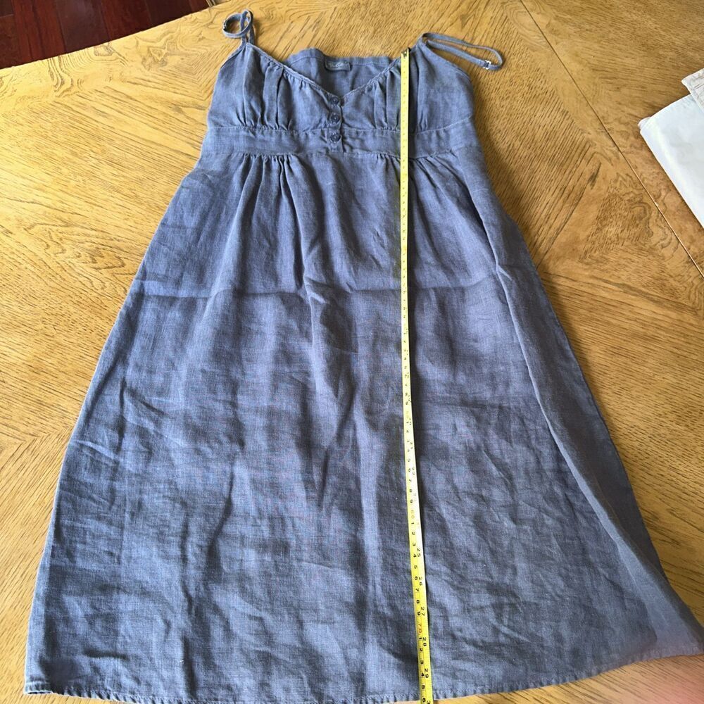 John Galt 100% Linen Woman’s Sun Dress Size XS/S Blue - Picture 7 of 8